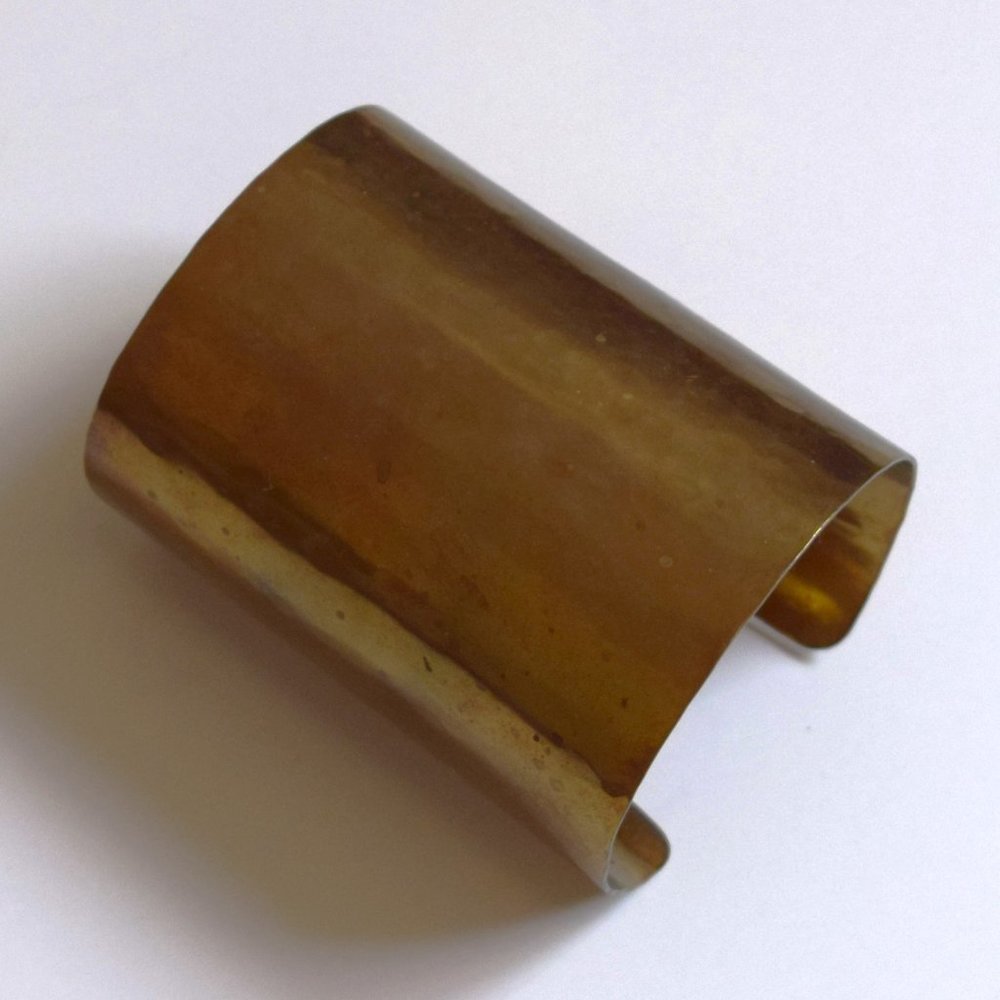 Gold Brass Bangle Cuff Bracelet